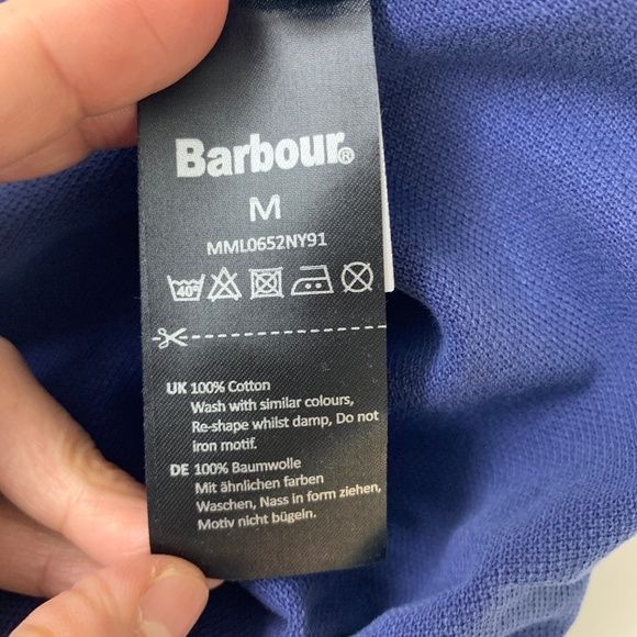 Barbour Pique Sports Polo Washed Cotton $79 - Picture 6 of 6